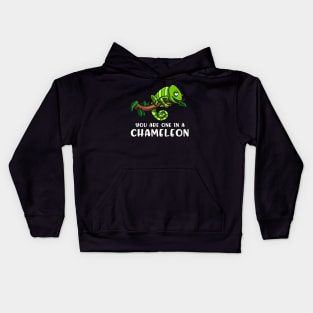 You Are One In A Chameleon Funny Lizard Kids Hoodie